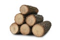 Firewood isolated on white Royalty Free Stock Photo