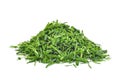 Pile of slice green senegalia pennata leaf or or cha om