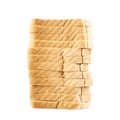 Pile of the sliced bread toasts Royalty Free Stock Photo