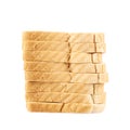 Pile of the sliced bread toasts Royalty Free Stock Photo