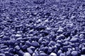 Pile of small gravel stones in blue tone Royalty Free Stock Photo