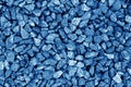 Pile of small gravel stonws in navy blue tone. Royalty Free Stock Photo