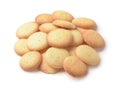 Pile of small round cookies