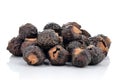 Pile of soapnuts isolated. Royalty Free Stock Photo