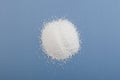 Pile of Sodium benzoate powder, C6H5COONa. Sodium salt of benzoic acid. Food additive E211. Food Preservative strong depressing Royalty Free Stock Photo