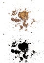 Pile of soil and clay on white background