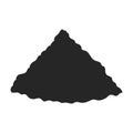 Pile soil vector icon.Black vector icon isolated on white background pile soil.