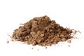 Pile of soil on white background