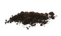 Pile of soil on white background. Fertile ground Royalty Free Stock Photo