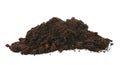 Pile of soil on white background. Fertile ground Royalty Free Stock Photo