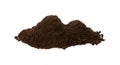 Pile of soil on white background. Fertile ground Royalty Free Stock Photo