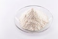 Pile of Solid Potassium Chlorate on white background Royalty Free Stock Photo