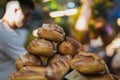 A pile of sourdough bread