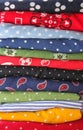 Pile of spotty and colourful hankies Royalty Free Stock Photo