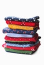 Pile of spotty and colourful hankies Royalty Free Stock Photo