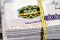 Pile and Stack of Egypt money thousands of Pounds currency banknotes bills of 200 EGP LE, Egyptian money exchange rate and Royalty Free Stock Photo