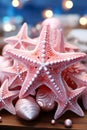 A pile of starfish with pink color Royalty Free Stock Photo