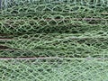 pile of steel wire with fishing net Royalty Free Stock Photo