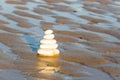 Pile of stones at the beach