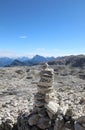 pile of stones called CAIRN for the orientation of hikers or as a symbol of prayer