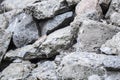 A pile of stones. Limestone, boulders