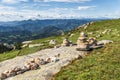 Magnificent panorama of the Rhune in the French Basque Country Royalty Free Stock Photo