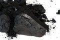 Pile of Sub-Bituminous Coal on White Background