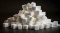 Pile of sugar cubes