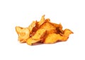 Pile of sweet potato chips isolated Royalty Free Stock Photo