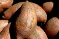 Sweet Potatoes at Farmer`s market Royalty Free Stock Photo