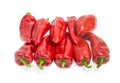 Pile of sweet red Kapia peppers on a light background Royalty Free Stock Photo