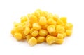 Pile of tasty corn kernels on white background Royalty Free Stock Photo