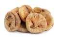 Pile of tasty dried figs isolated