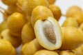 Pile of tasty sweet fresh dates. Royalty Free Stock Photo