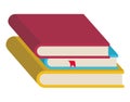 Pile text books isolated icon Royalty Free Stock Photo