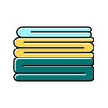 pile textile color icon vector illustration