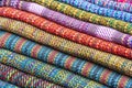 Pile of Textiles, Otavalo, Ecuador Royalty Free Stock Photo