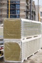 Pile of thermal insulation sandwich panels