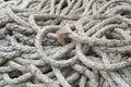 Pile of thick white ropes