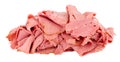 Pile Of Thinly Sliced Pastrami Meat Royalty Free Stock Photo