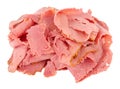 Pile Of Thinly Sliced Pastrami Meat Royalty Free Stock Photo