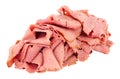 Pile Of Thinly Sliced Pastrami Meat Royalty Free Stock Photo