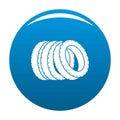 Pile of tire icon blue