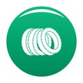 Pile of tire icon vector green