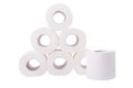 Pile of toilet paper rolls Royalty Free Stock Photo