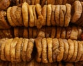 Pile of traditional bulk dried figs turkish