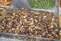 A pile of traditional roasted crispy salted beans of Vicia Faba