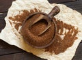 Pile of uncooked teff grain