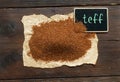 Pile of uncooked teff grain Royalty Free Stock Photo