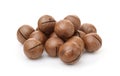 Pile of unshelled macadamia nuts